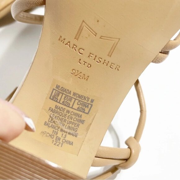 MARC FISHER Giada Sandal in Light Natural size 9.5 - Picture 6 of 6